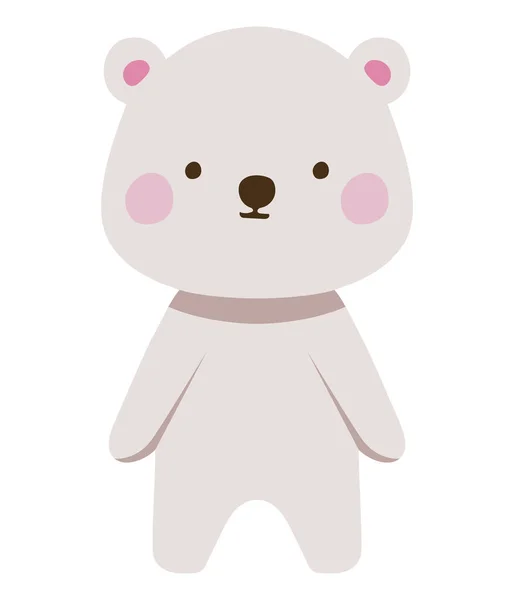 Милий Білий Ведмідь Іграшкова Тварина — стоковий вектор