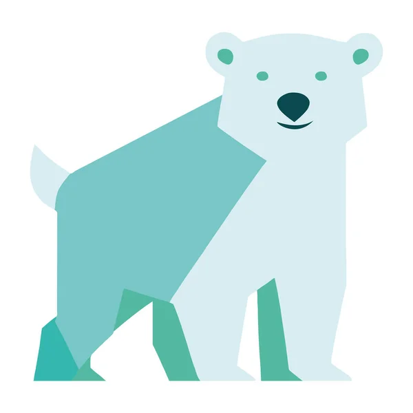 Χαριτωμένο Πολική Αρκούδα Χαρακτήρα Των Ζώων — Διανυσματικό Αρχείο