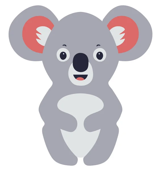 Sevimli Koala Hayvan Egzotik Karakteri — Stok Vektör