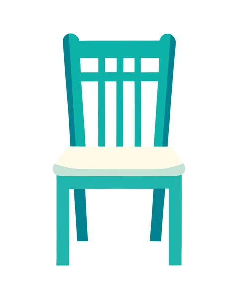 绿色木制椅子家具图标 — 图库矢量图片