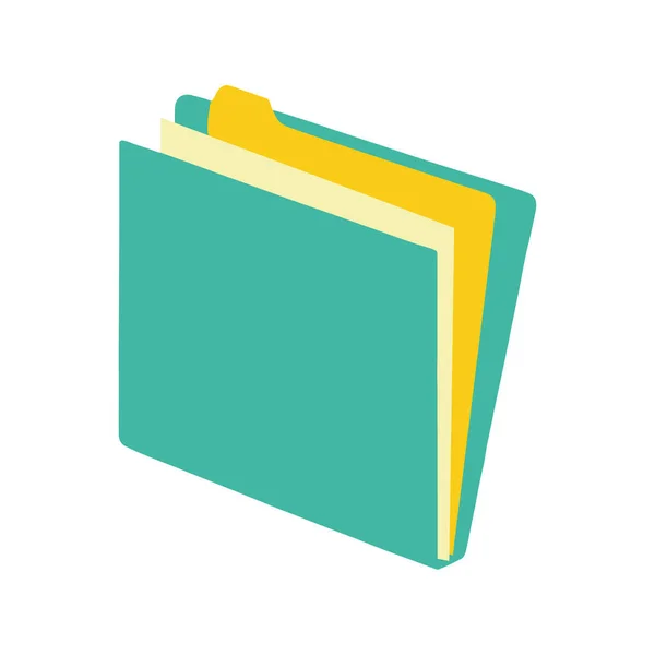 Green Folder File Documents Data — Stock Vector
