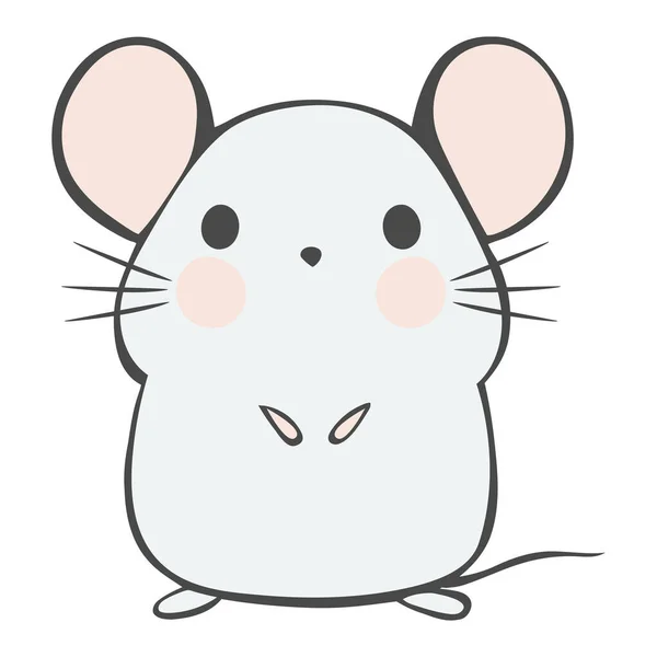 Cute Myszy Gryzonia Charakter Zwierzęcia — Wektor stockowy