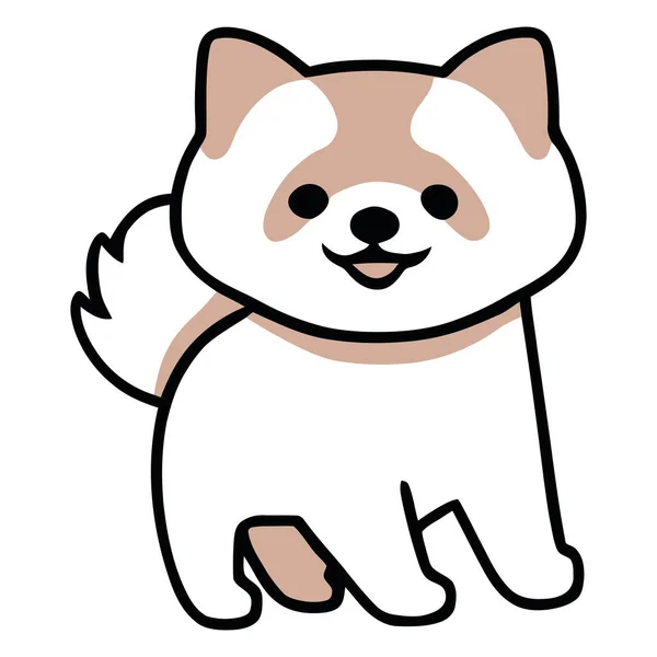 Cute Brown Domestic Dog Icon — Stock Vector