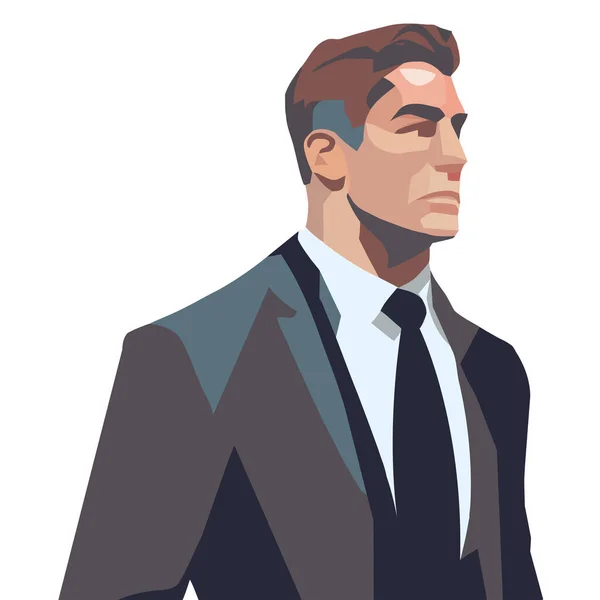 Élégant Homme Affaires Blond Personnage Personne — Image vectorielle