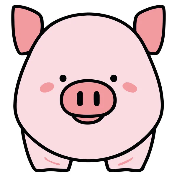 Pig Farm Zwierząt Ikona Białym Tle — Wektor stockowy