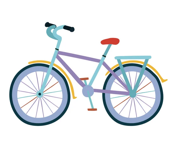 Vehículo Bicicleta Lila Icono Aislado — Vector de stock