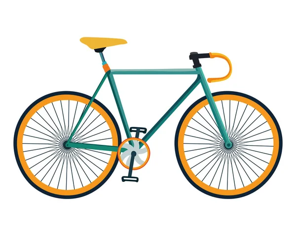 Green Race Bicycle Sport Icon — Stock Vector