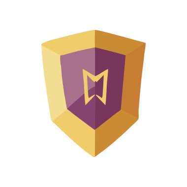 beyaz üzerine mor kalkan tasarımı