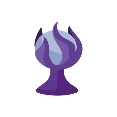 crystal ball design over white