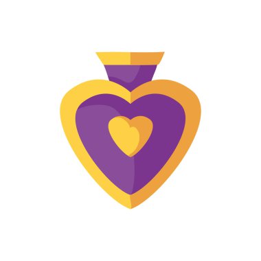 Aşk iksiri tasarımı beyaz üzerine