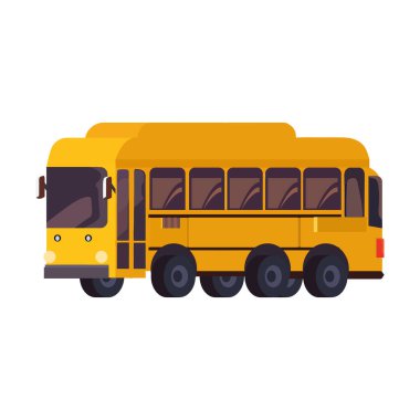 beyaz üzerine renkli otobüs tasarımı