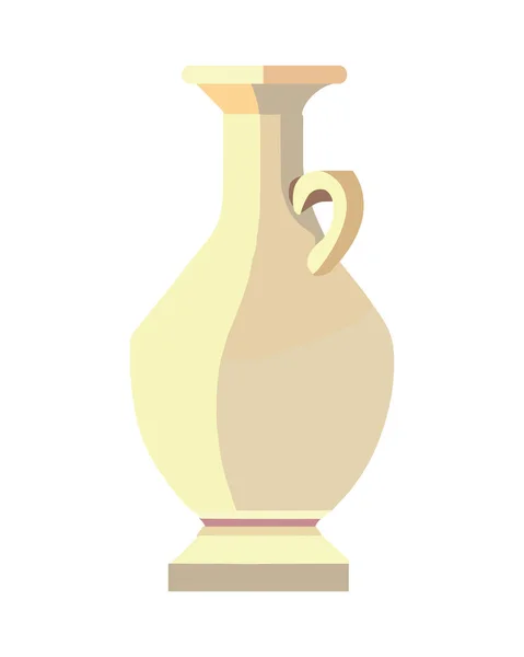 Vase Blanc Design Icône Isolée — Image vectorielle
