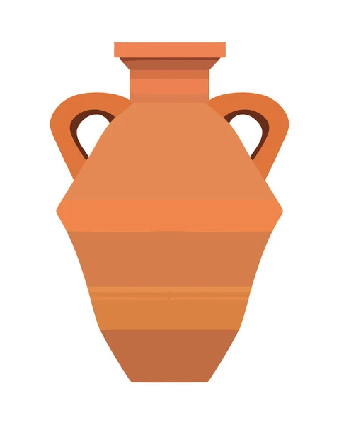 Disegno Vaso Arancione Bianco — Vettoriale Stock