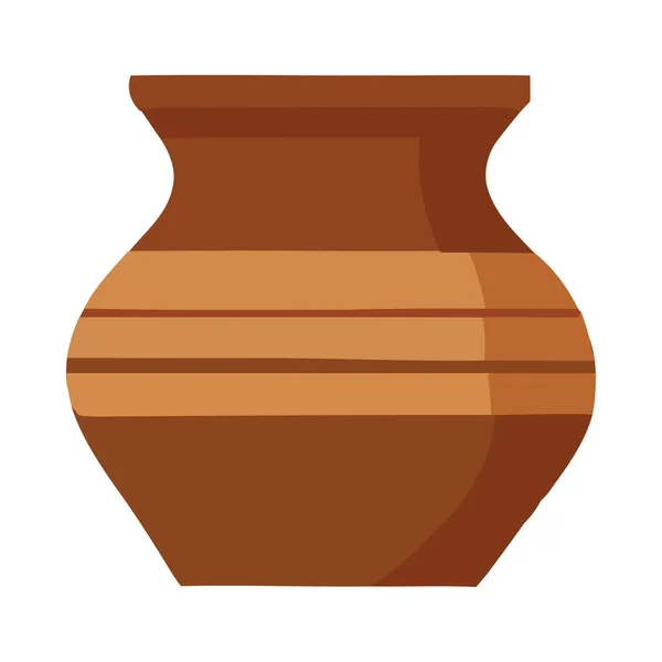 白の上に古い花瓶のアイコン — ストックベクタ