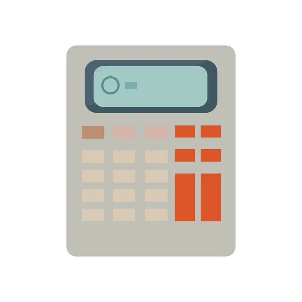 Gray Calculator Icon White — Stock Vector