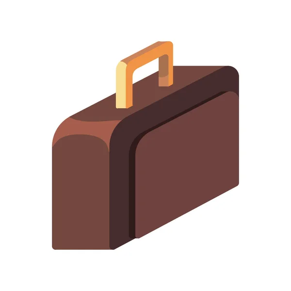 Brown Suitcase Design White — Stock Vector