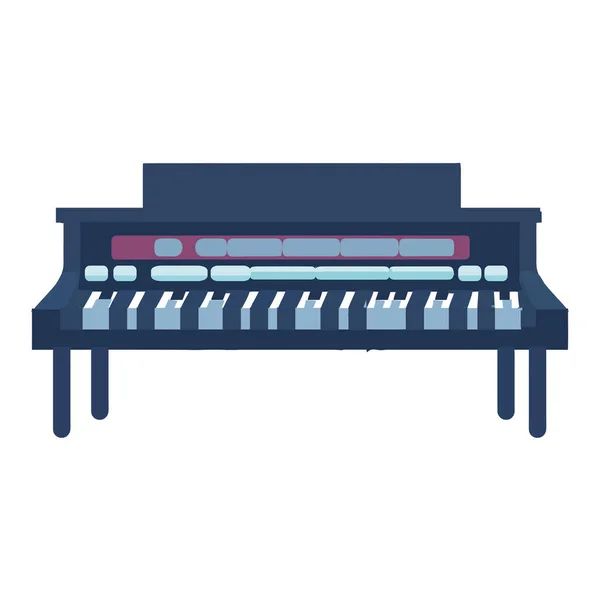 白を基調とした黒ピアノのデザイン — ストックベクタ