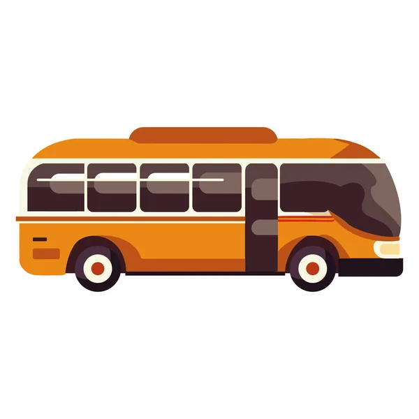 Помаранчева Автобусна Ілюстрація Над Білим — стоковий вектор