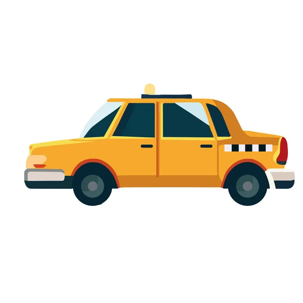 Yellow Taxi Design White — Image vectorielle