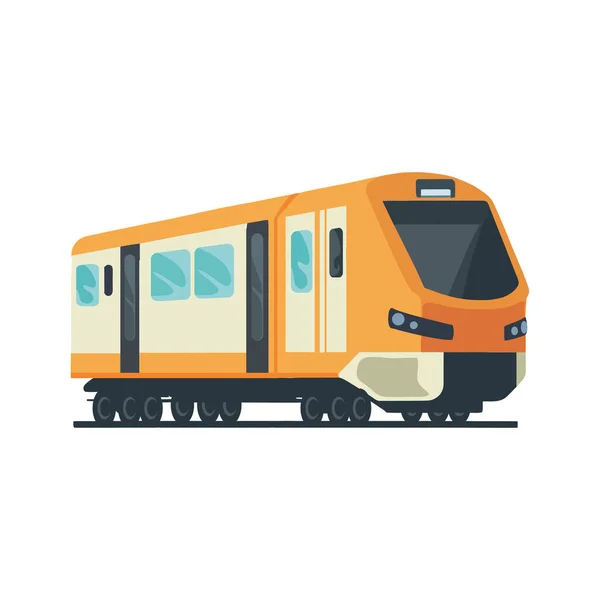 Orange Train Design White — стоковый вектор
