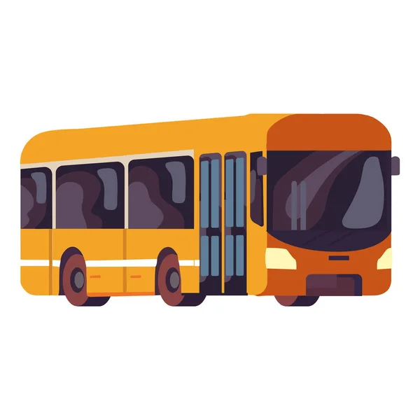 Oranžový Design Autobusu Nad Bílou — Stockový vektor
