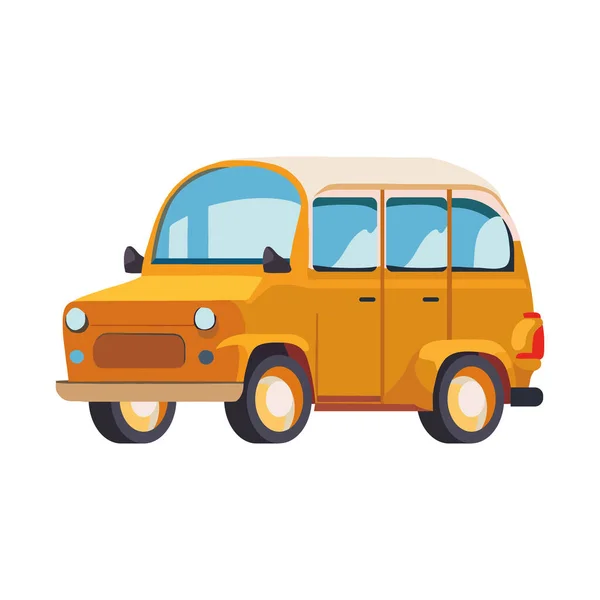 Illustration Taxi Jaune Sur Blanc — Image vectorielle