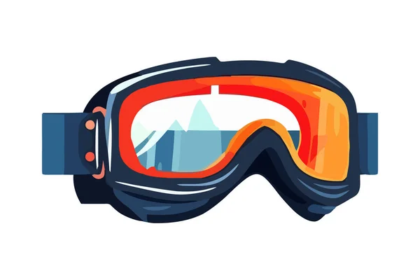 Óculos Esqui Ícone Equipamento Desportivo — Vetor de Stock
