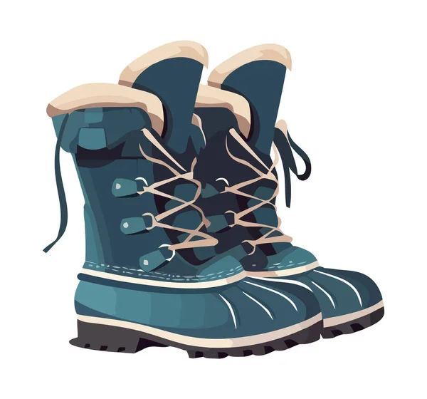 灰色滑雪者靴设备图标 — 图库矢量图片
