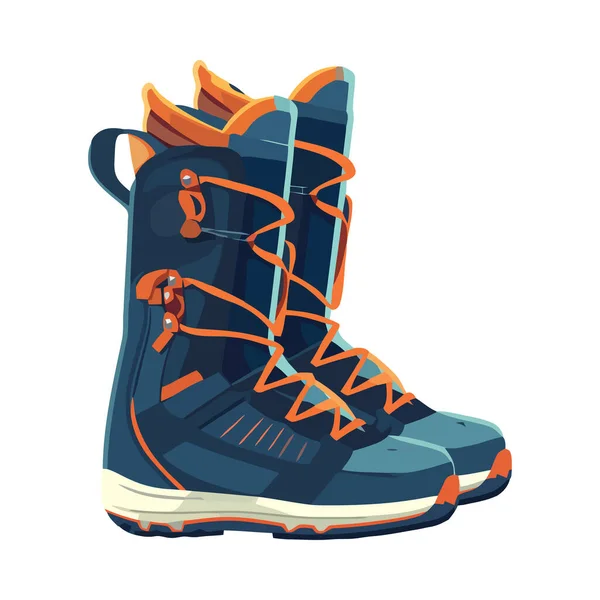 Skischuhe Schuhe Ausrüstung Ikone — Stockvektor