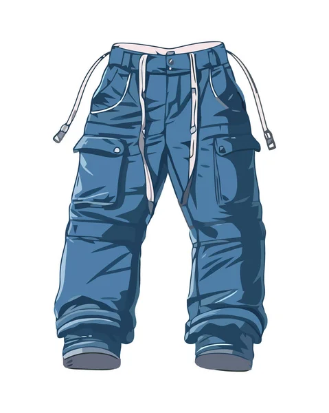 Icône Pantalon Skieur Gris Équipement — Image vectorielle