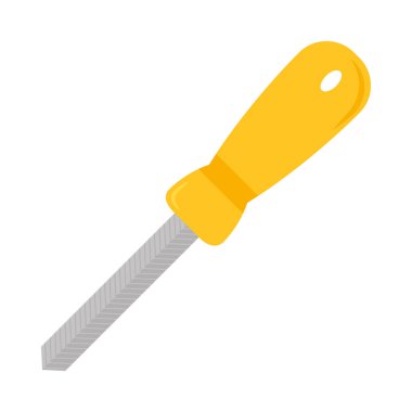 sarı tornavida araç sapı simgesi izole edildi