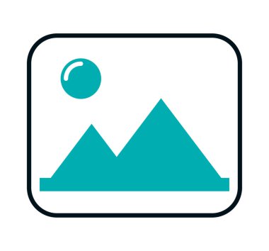 fotoğraflı resim dosyası izole edilmiş simge