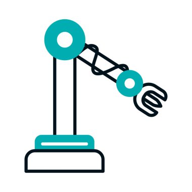 Robot kolu teknolojisi izole edilmiş simge