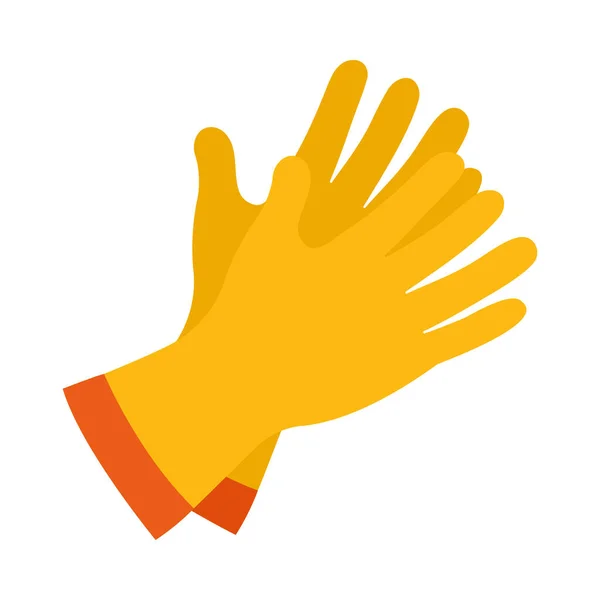 Κίτρινο Γάντια Καουτσούκ Εικονίδιο Εξοπλισμού — Διανυσματικό Αρχείο
