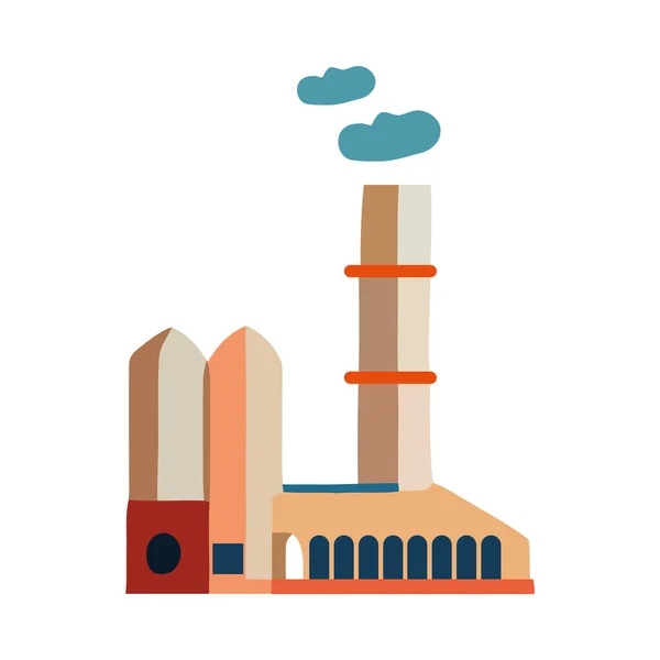 Выделенный Завод Производству Дымовых Газов — стоковый вектор
