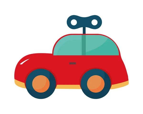 Red Car Toy Icon Isolated — Stock Vector