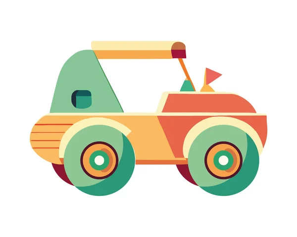 木制野营车玩具图标 — 图库矢量图片