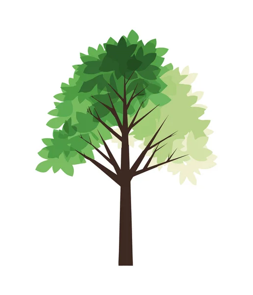 Grünes Blätterwachstum Symbol Für Die Schönheit Der Natur — Stockvektor
