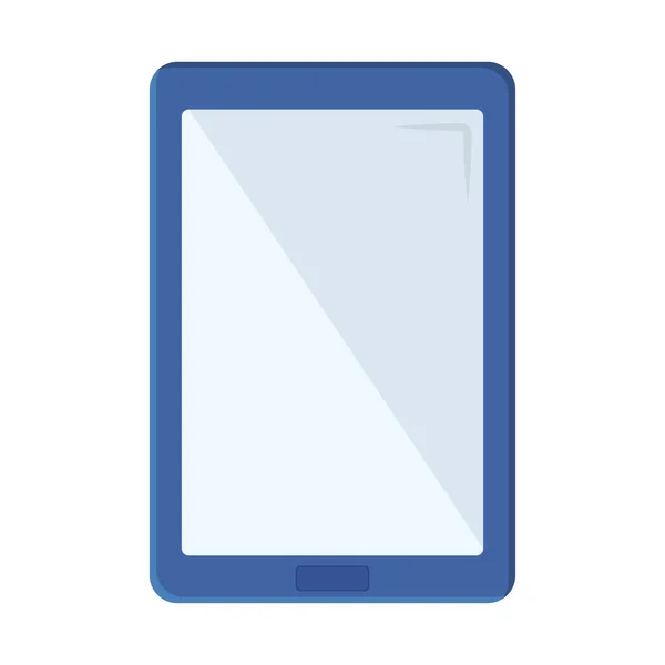 Icône Téléphone Portable Plat Moderne Sur Fond Bleu Isolé — Image vectorielle