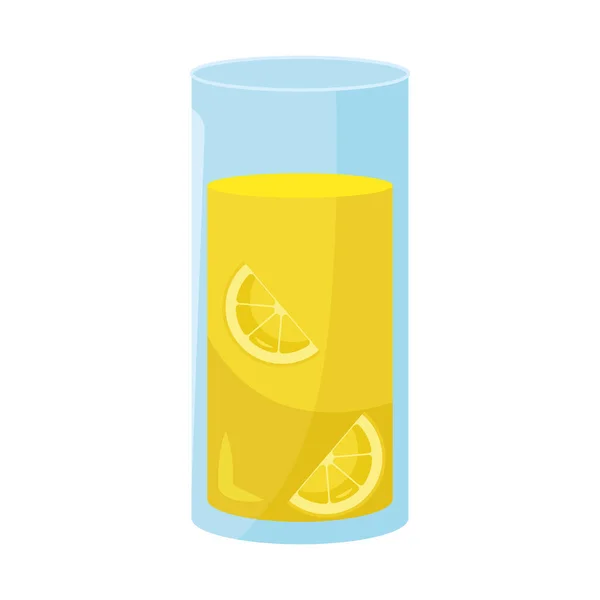 Fresh Lemonade Citrus Fruit Ice Isolated — Stock Vector