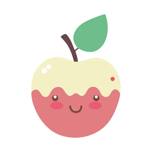Frukt Äpple Natur Symbol För Hälsosam Kost Isolerad — Stock vektor