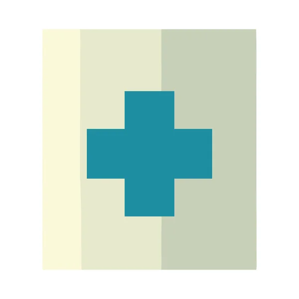 Здоровий Медичний Символ Синім Хрестом Ізольовано — стоковий вектор