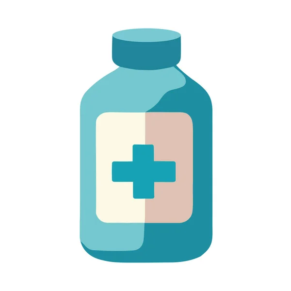 Symbole Des Soins Santé Médecine Bouteille Pharmacie Isolé — Image vectorielle