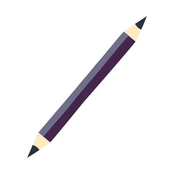 紫色笔尖草图供应隔离 — 图库矢量图片