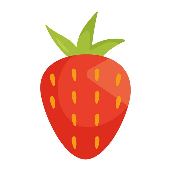Erdbeeren Frisch Aus Dem Naturgarten Gourmet Isoliert — Stockvektor