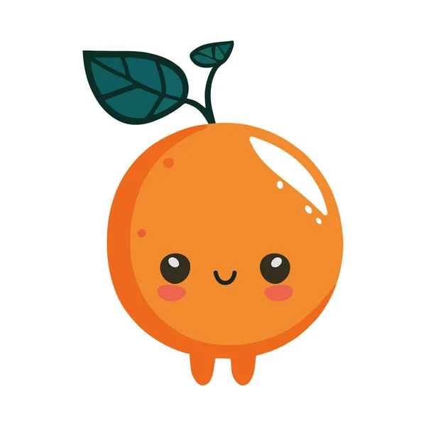 Šťavnatý Oranžový Maskot Osvěžující Charakter Izolovaný — Stockový vektor