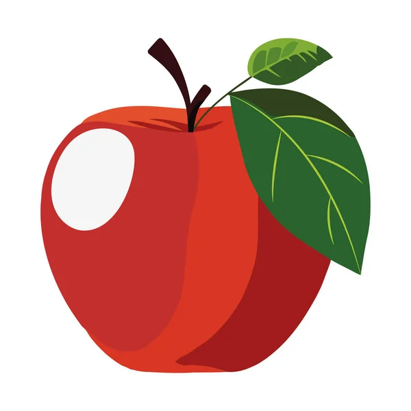 Dojrzałe Jabłko Symbol Zdrowego Odżywiania Się — Wektor stockowy