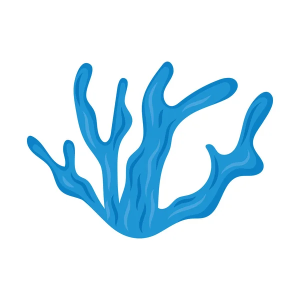 Голубые Водоросли Растений Водой Изолированы — стоковый вектор