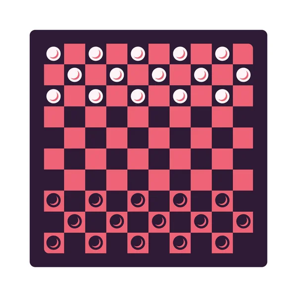 Плоская Шахматная Доска Поверх Белой — стоковый вектор
