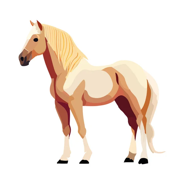 Design Cavalo Plano Sobre Branco —  Vetores de Stock